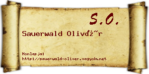 Sauerwald Olivér névjegykártya