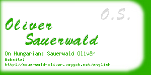 oliver sauerwald business card